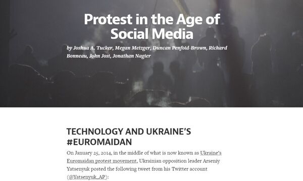 Protest in the Age of Social Media Protest in the Age of Social Media - Sputnik International