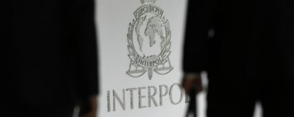 A logo at the newly completed Interpol Global Complex for Innovation building is seen during the inauguration opening ceremony in Singapore on April 13, 2015 A logo at the newly completed Interpol Global Complex for Innovation building is seen during the inauguration opening ceremony in Singapore on April 13, 2015 - Sputnik International
