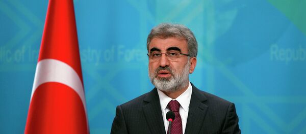 Turkish Energy Minister Taner Yildiz, speaks to reporters during a news conference with Iraqi Foreign Minister Ibrahim al-Jaafari in Baghdad, Iraq, Sunday, Jan. 18, 2015 Turkish Energy Minister Taner Yildiz, speaks to reporters during a news conference with Iraqi Foreign Minister Ibrahim al-Jaafari in Baghdad, Iraq, Sunday, Jan. 18, 2015 - Sputnik International