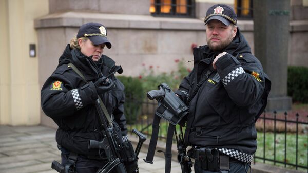 Armed police officers in Oslo. File photo - Sputnik International