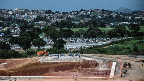 View of the Deodoro Olympic Park under construction, which will host several sports during the Rio 2016 Olympics Games, in Rio, Brazil, on April 2, 2015 - Sputnik International