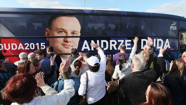 “Duda Bus,” the campaign bus of now Poland's president Andrzej Duda. - Sputnik International
