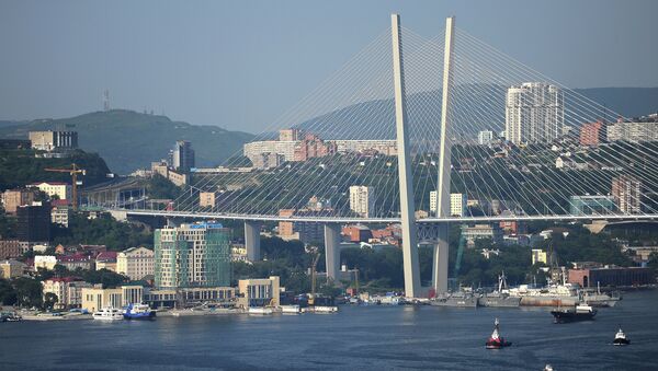 Bridge across Zolotoy Rog Bay in Vladivostok - Sputnik International