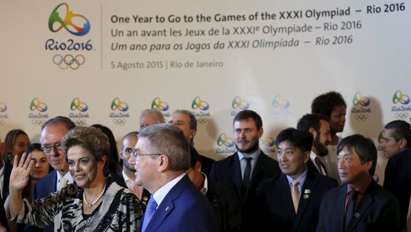 A ceremony of the one year countdown to host the Rio 2016 Olympic Games in Rio de Janeiro, Brazil, August 5, 2015. - Sputnik International