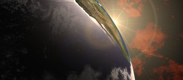Earth with Sun flare Earth with Sun flare - Sputnik International