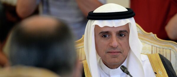 Saudi Foreign Minister Adel Al-Jubeir listens Russian Foreign Minister during their meeting in Moscow on August 11, 2015 - Sputnik International