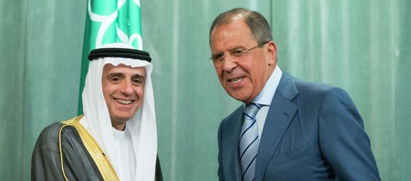 Russian Foreign Minister, Sergey Lavrov, right, and Saudi Arabia Foreign Minister, Adel bin Ahmed Al-Jubeir, shake hands after a news conference following their meeting in Moscow, Russia, Tuesday, Aug. 11, 2015 Russian Foreign Minister, Sergey Lavrov, right, and Saudi Arabia Foreign Minister, Adel bin Ahmed Al-Jubeir, shake hands after a news conference following their meeting in Moscow, Russia, Tuesday, Aug. 11, 2015 - Sputnik International