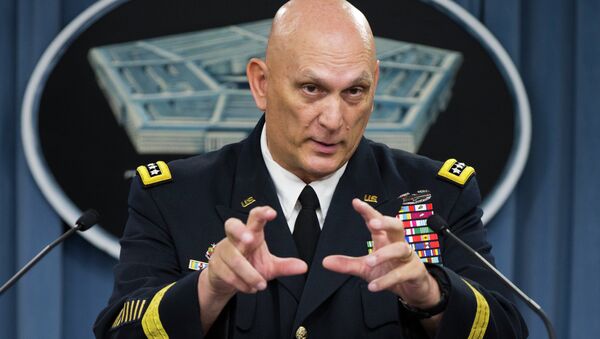Outgoing Army Chief of Staff Gen. Ray Odierno speaks during his final news briefing at the Pentagon, on Wednesday, Aug. 12, 2015, outside Washington - Sputnik International