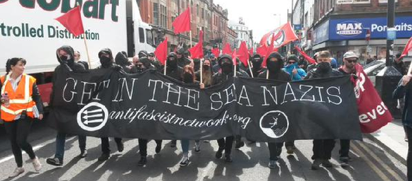 The activists of Britain's largest anti-fascist organizations, the Anti-Fascist Network (AFN) and Unite Against Fascism (UAF) have taken to the streets of Liverpool to oppose the so-called White Man March The activists of Britain's largest anti-fascist organizations, the Anti-Fascist Network (AFN) and Unite Against Fascism (UAF) have taken to the streets of Liverpool to oppose the so-called White Man March - Sputnik International