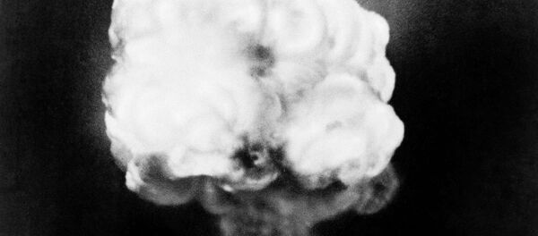 The mushroom cloud of the first atomic explosion at Trinity Test Site, New Mexico. July 16, 1945 The mushroom cloud of the first atomic explosion at Trinity Test Site, New Mexico. July 16, 1945 - Sputnik International