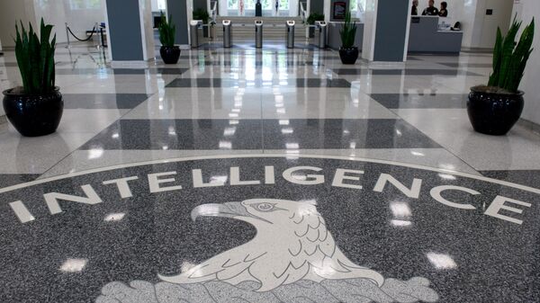 The Central Intelligence Agency (CIA) logo is displayed in the lobby of CIA Headquarters in Langley, Virginia - Sputnik International