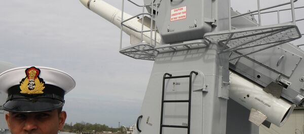 BrahMos missile complex on India's stealth frigate INS Teg (Saber) that was commissioned into the Indian Navy at the Baltic shipyard Yantar, Kaliningrad - Sputnik International