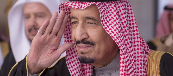 Saudi King Salman gestures during a session at the Shura Council Saudi King Salman gestures during a session at the Shura Council - Sputnik International