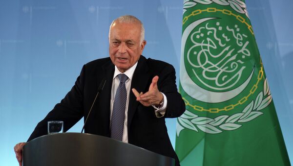 The Secretary General of the Arab League, Egyptian Nabil El-Araby, attends a press conference. File photo - Sputnik International