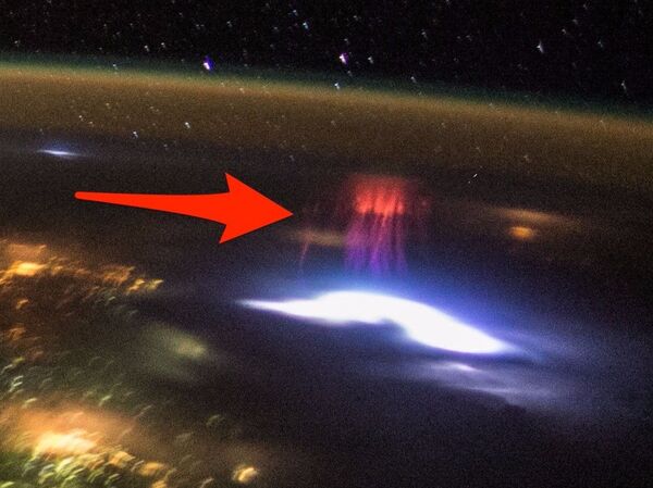 A sprite is a formation of enormous red bursts of electromagnetic discharge, similar to lighting. A sprite is a formation of enormous red bursts of electromagnetic discharge, similar to lighting. - Sputnik International