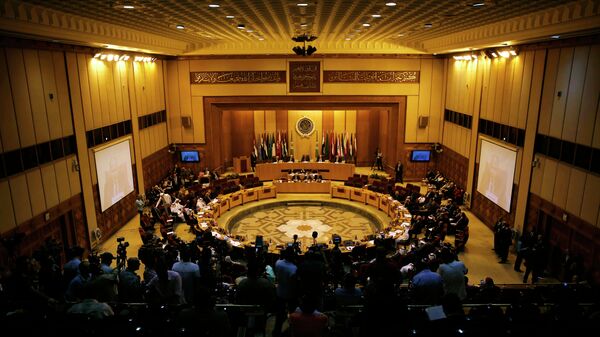 Representatives of the Arab League attend the Arab Initiative follow-up committee at the Arab League headquarters in Cairo, Egypt, Wednesday, Aug. 5, 2015 - Sputnik International
