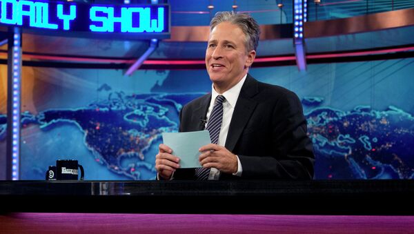 Jon Stewart during a taping of The Daily Show with John Stewart, in New York. - Sputnik International