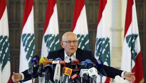 Lebanon's Prime Minister Tammam Salam speaks during a news conference at the government palace in Beirut, Lebanon - Sputnik International