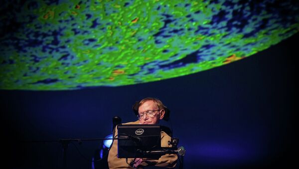 British theoretical physicist professor Stephen Hawking gives a lecture during the Starmus Festival on the Spanish Canary island of Tenerife on September 23, 2014. - Sputnik International