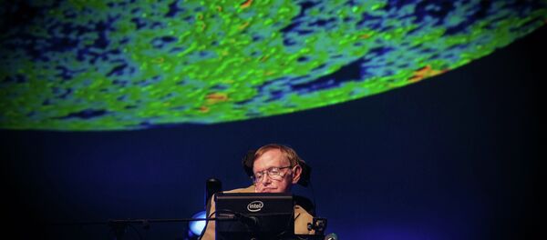 British theoretical physicist professor Stephen Hawking gives a lecture during the Starmus Festival on the Spanish Canary island of Tenerife on September 23, 2014. - Sputnik International