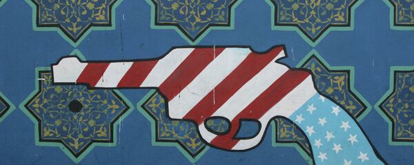 The US Den of Espionage in Tehran, formerly known as the US Embassy, has many anti-American paintings on its outer walls 2007 The US Den of Espionage in Tehran, formerly known as the US Embassy, has many anti-American paintings on its outer walls 2007 - Sputnik International