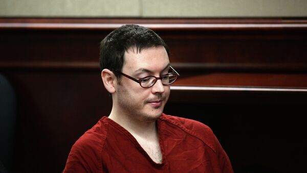 James Holmes appears in court for the sentencing phase in his trial, Monday, Aug. 24, 2015, at Arapahoe County District Court in Centennial, Colo - Sputnik International