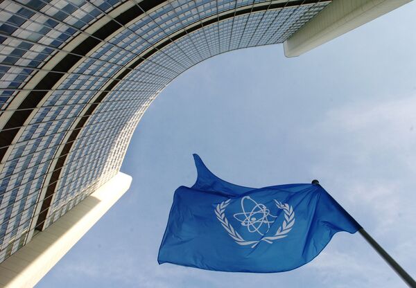 IAEA flag flatters in the wind in front of the International Atomic Energy Agency headquarers in Vienna. File photo IAEA flag flatters in the wind in front of the International Atomic Energy Agency headquarers in Vienna. File photo - Sputnik International
