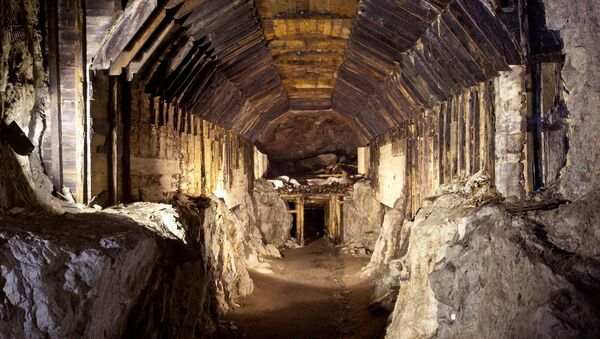 FILE - This file photo from March.2012, shows a part of a subterranean system built by Nazi Germany in what is today Gluszyca-Osowka, Poland. According to Polish lore, a Nazi train loaded with gold, and weapons vanished into a mountain at the end of World War II, as the Germans fled the Soviet advance - Sputnik International