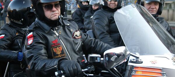 Polish bikers taking part in the Katyn Rally, an annual motocross taking place across large tracts of European Russia, have blazed through Moscow, and are now on route to the Siberian city of Tobolsk, beyond the Ural Mountains. - Sputnik International