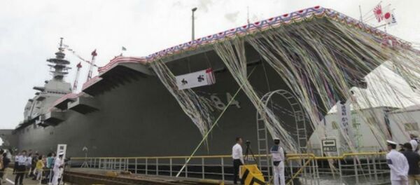 Izumo-class helicopter carrier Kaga at the navy yard in Yokohama. - Sputnik International