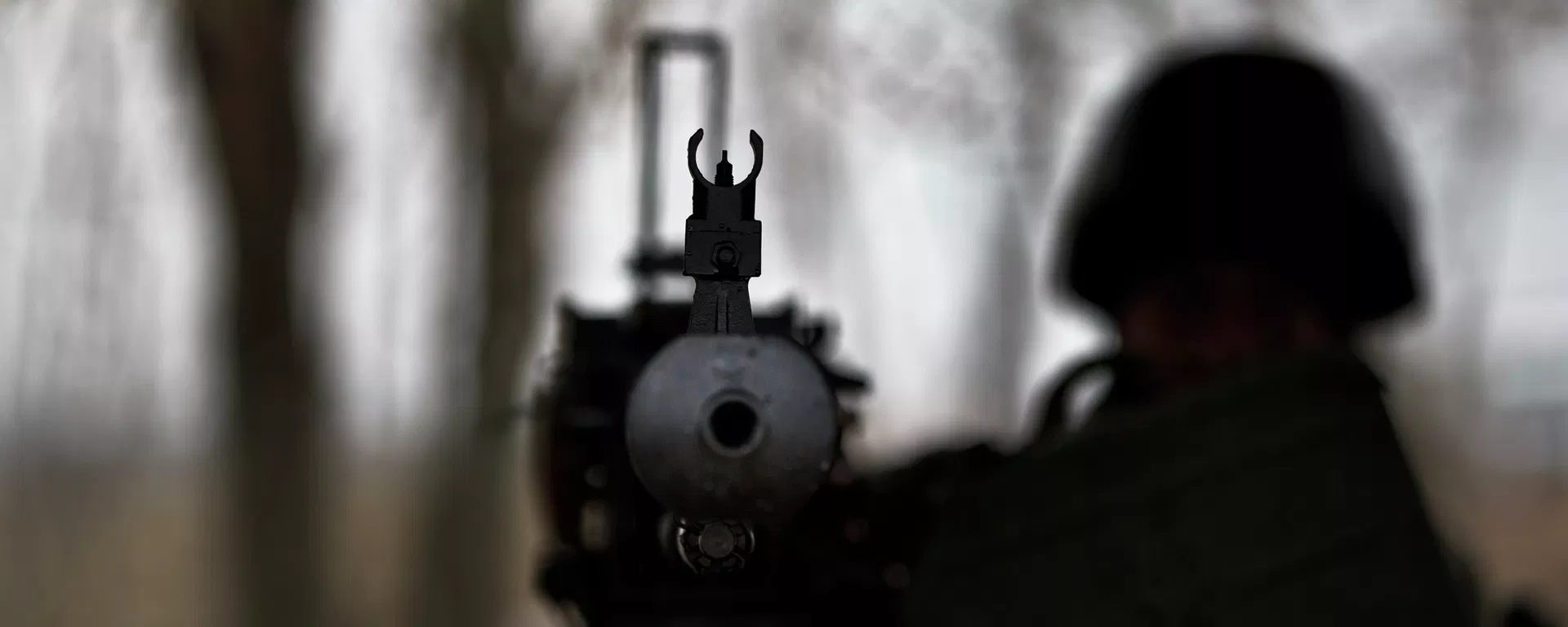 A soldier mans a heavy machine-gun position at a Ukrainian army checkpoint near Kurakhove, Ukraine (File) A soldier mans a heavy machine-gun position at a Ukrainian army checkpoint near Kurakhove, Ukraine (File) - Sputnik International, 1920, 11.04.2023