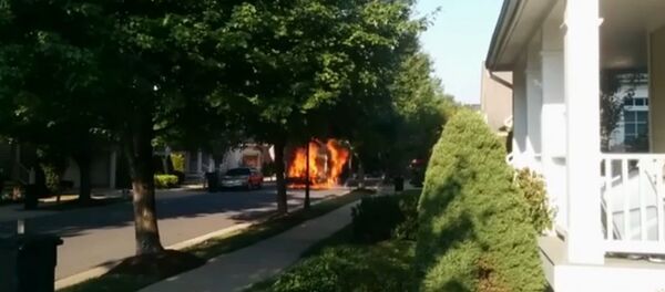 Trash Truck Burns in Maryland Neighborhood - Sputnik International