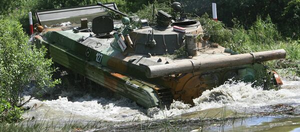 Training range for amphibious armored vehicle drivers - Sputnik International