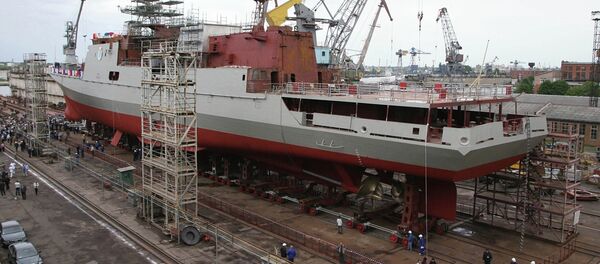 Second Tarkash (Quiver) frigate launching Second Tarkash (Quiver) frigate launching - Sputnik International