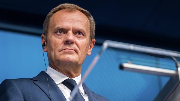 European Council President Donald Tusk speaks during a final media conference after an EU summit in Brussels on Friday, June 26, 2015 - Sputnik International
