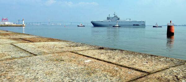 The Sevastopol mistral warship is on its way for its first sea trials, on March 16, 2015 off Saint-Nazaire The Sevastopol mistral warship is on its way for its first sea trials, on March 16, 2015 off Saint-Nazaire - Sputnik International