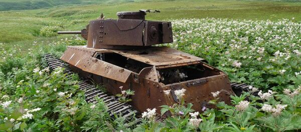 Shinhoto Chi-Ha medium tank on Shumshu island - Sputnik International