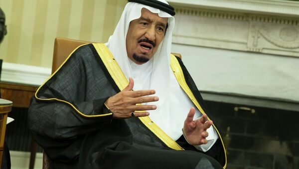 King Salman of Saudi Arabia speaks during a meeting with President Barack Obama in the Oval Office of the White House, on Friday, Sept. 4, 2015, in Washington - Sputnik International
