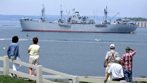 The Liberty Ship S.S. John W. Brown arrives in Portland Harbor, Thursday, Aug. 16, 2007, in Portland, Maine - Sputnik International