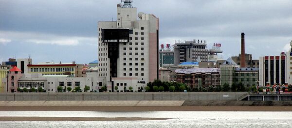 Heihe city as seen from the Russian territory. Blagoveschensk. - Sputnik International
