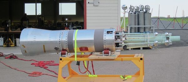 The forward section of the experimental rocket, showing several of the scientific instruments that will measure the dusty plasma The forward section of the experimental rocket, showing several of the scientific instruments that will measure the dusty plasma - Sputnik International