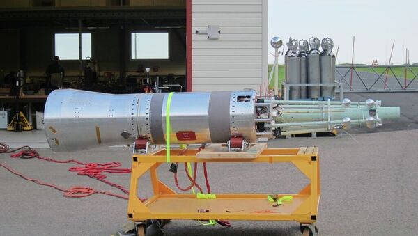 The forward section of the experimental rocket, showing several of the scientific instruments that will measure the dusty plasma - Sputnik International