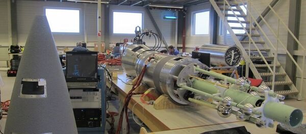 The forward section of the experimental rocket, right, showing several of the scientific instruments that will measure the dusty plasma The forward section of the experimental rocket, right, showing several of the scientific instruments that will measure the dusty plasma - Sputnik International