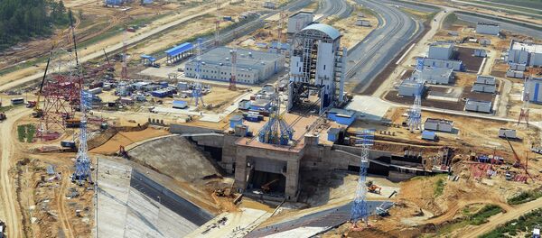 Construction of Vostochny space center in Amur Region Construction of Vostochny space center in Amur Region - Sputnik International
