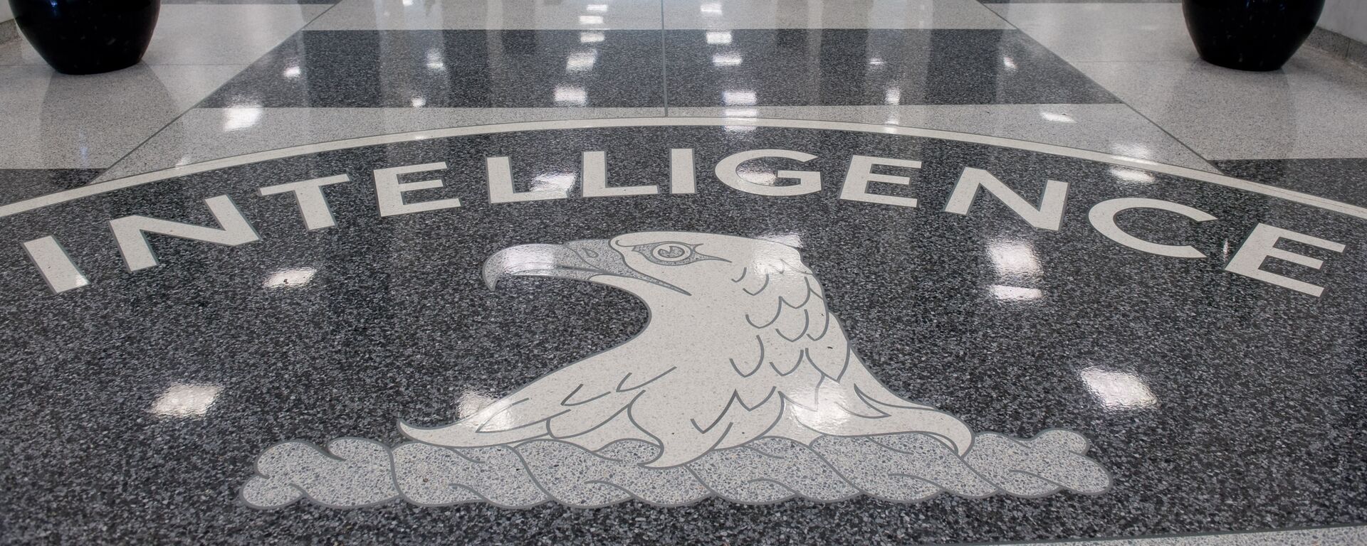 The Central Intelligence Agency (CIA) logo is displayed in the lobby of CIA Headquarters in Langley, Virginia, on August 14, 2008 - Sputnik International, 1920, 31.10.2018