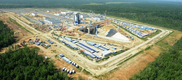 Construction of Vostochny space center in Amur Region Construction of Vostochny space center in Amur Region - Sputnik International