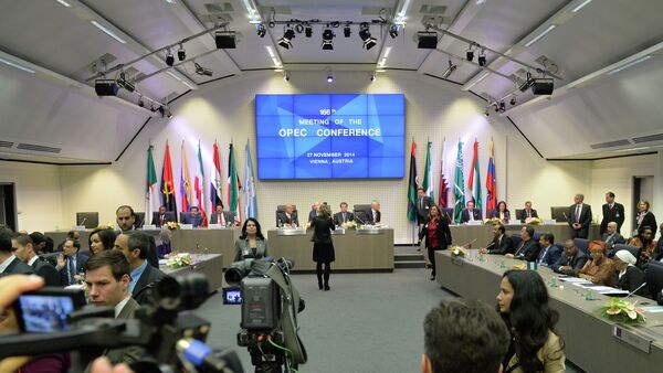 A general view shows the166th ordinary meeting of the Organization of the Petroleum Exporting Countries, OPEC, at their headquarters in Vienna, Austria - Sputnik International
