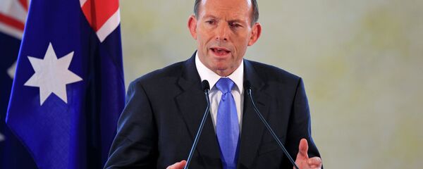 Former Australian Prime Minister Tony Abbott speaks during a joint press conference Former Australian Prime Minister Tony Abbott speaks during a joint press conference - Sputnik International