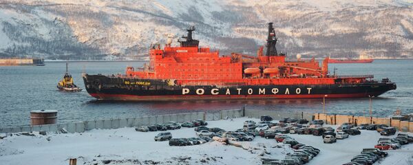 Nuclear icebreaker 50 Let Pobedy goes on voyage Nuclear icebreaker 50 Let Pobedy goes on voyage - Sputnik International