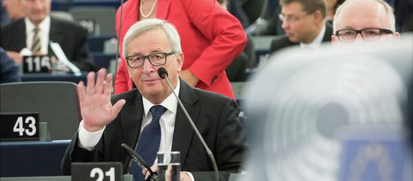 European Commissioner President Jean-Claude Juncker during the SOTEU debate in the plenary chamber European Commissioner President Jean-Claude Juncker during the SOTEU debate in the plenary chamber - Sputnik International
